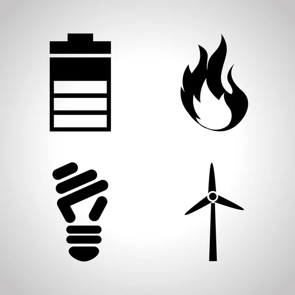 Iconos de energía — Archivo Imágenes Vectoriales