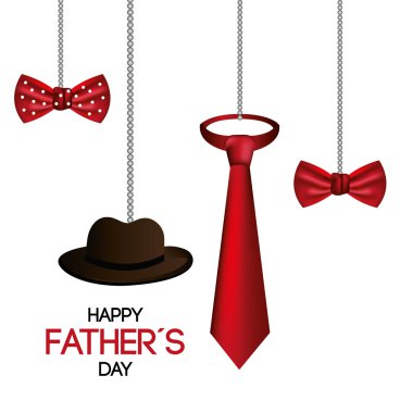Happy fathers day card design. clipart