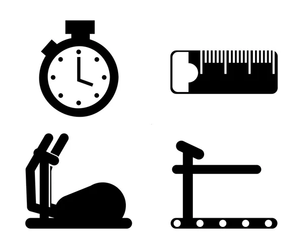 Ícones de ginásio — Vetor de Stock