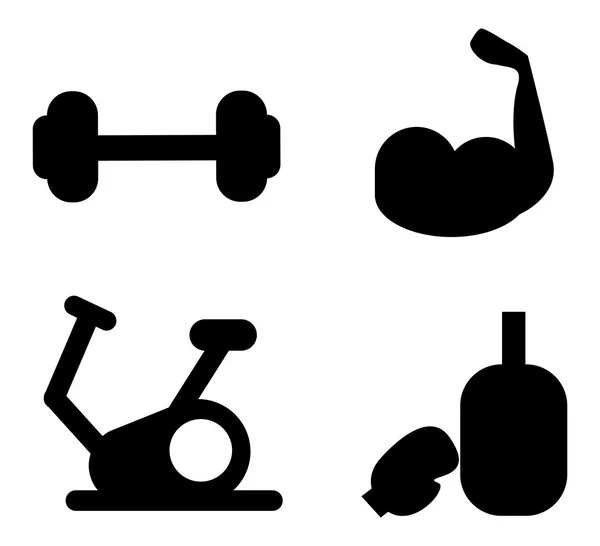 Iconos de gimnasio — Vector de stock