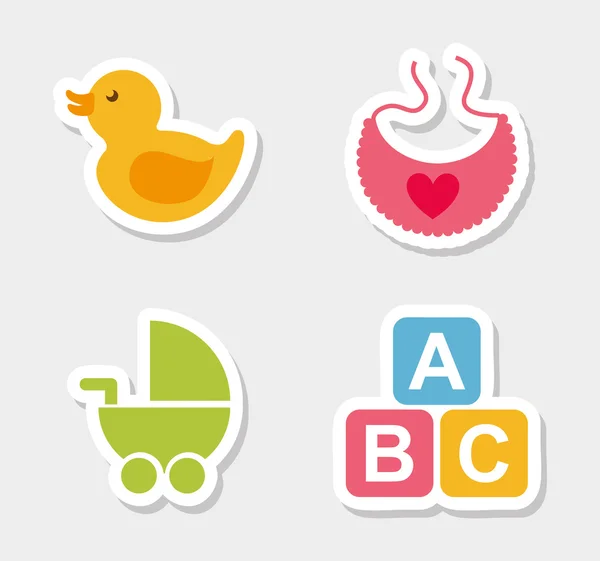 Baby icons — Stock Vector