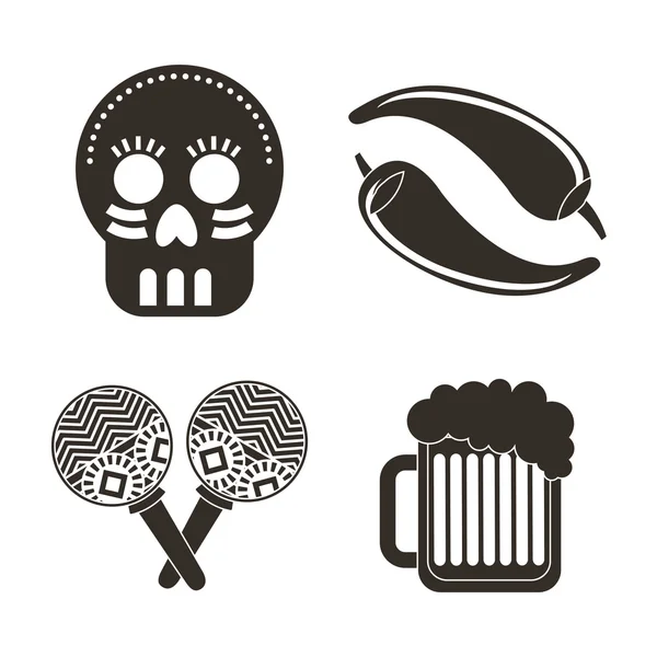 Mexican icons — Stock Vector