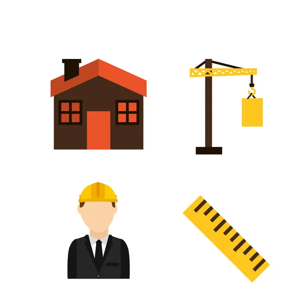 Construction icons — Stock Vector