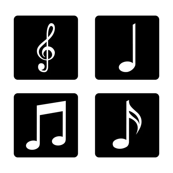 Iconos de música — Vector de stock