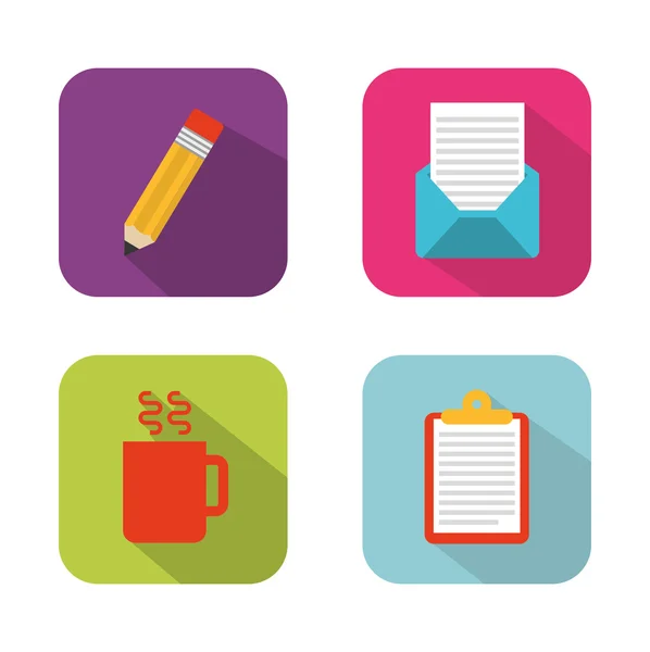 Office icons — Stock Vector