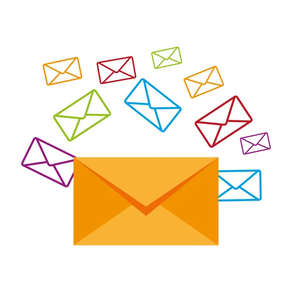 Progettazione di e-mail. — Vettoriale Stock