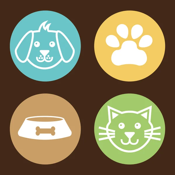 Iconos para mascotas — Vector de stock
