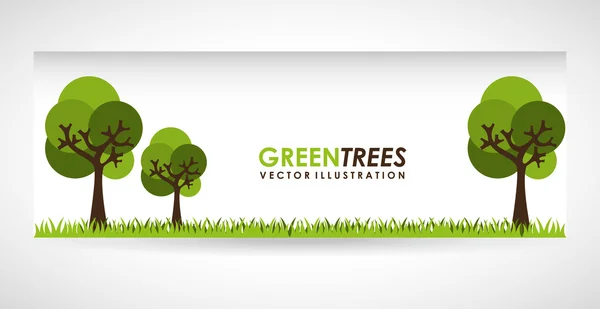 Green trees — Stock Vector