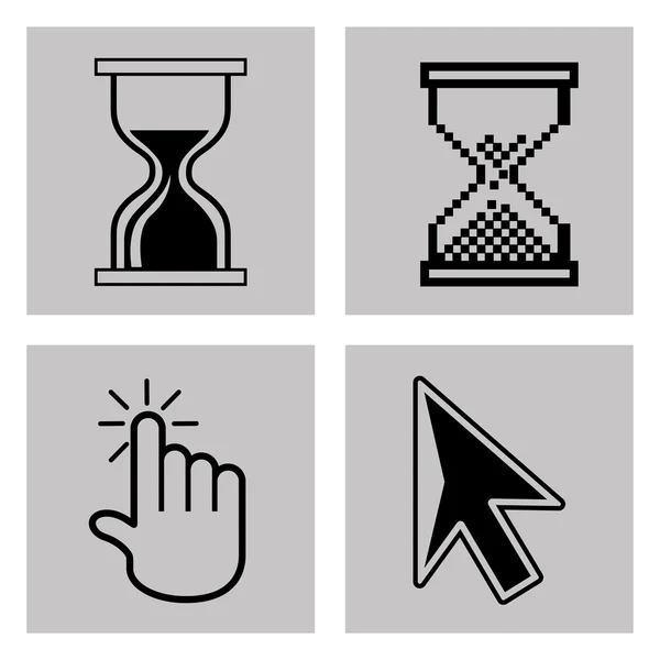 Pointer icons — Stock Vector