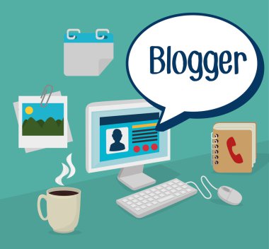 Blog tasarım, vektör çizim.