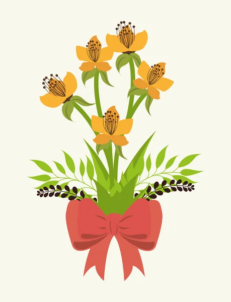 Ontwerp met bloemen. — Stockvector