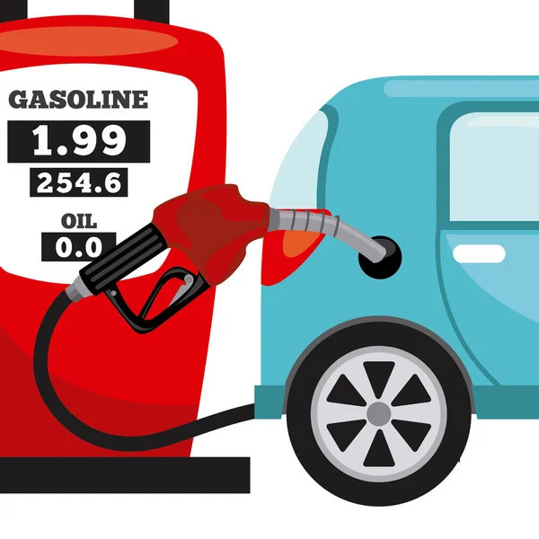 Benzinestation — Stockvector