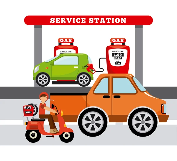 Service station — Stock Vector