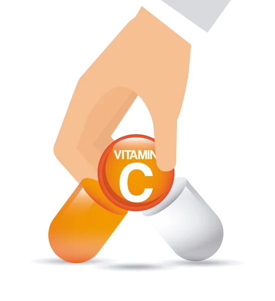 Vitamins and suplements — Stock Vector