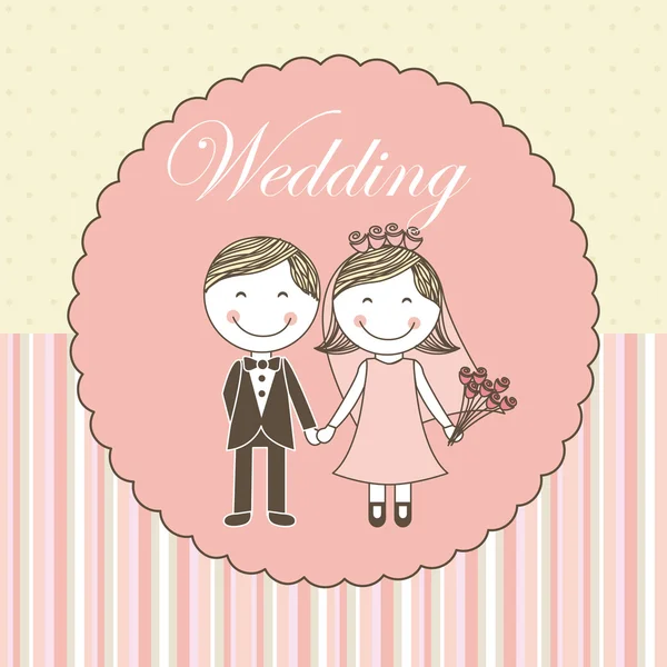 Wedding card — Stock Vector