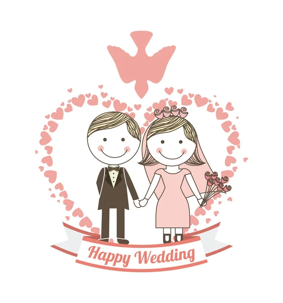 Wedding card — Stock Vector