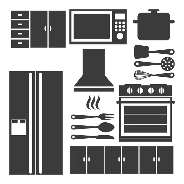 Keuken elementen — Stockvector