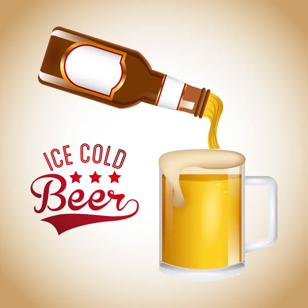 Soğuk bira — Stok Vektör