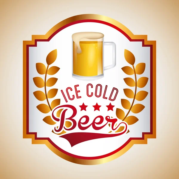 Cold beer — Stock Vector