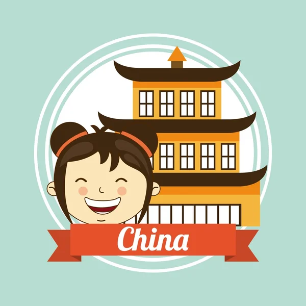 China kid — Stockvector