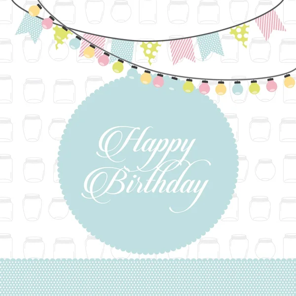 Tarjeta de cumpleaños feliz — Vector de stock