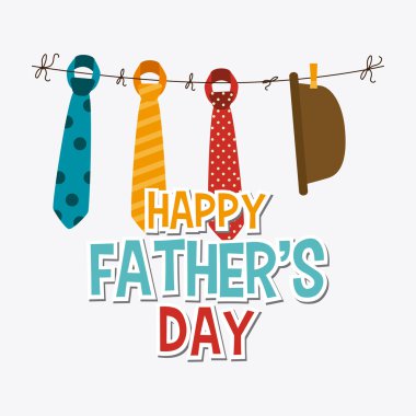 Mutlu Babalar günü kartı tasarım.