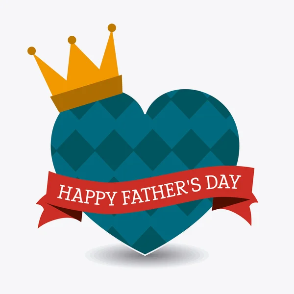 Happy fathers day card design. — Stock Vector