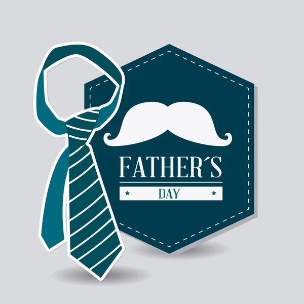 Happy fathers day card design. — Stock Vector