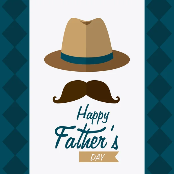 Happy fathers day card design. — Stock Vector