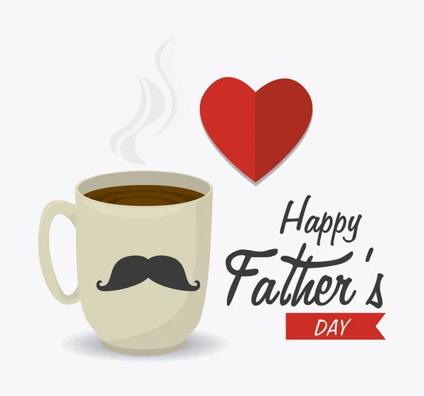Happy fathers day card design. — Stock Vector