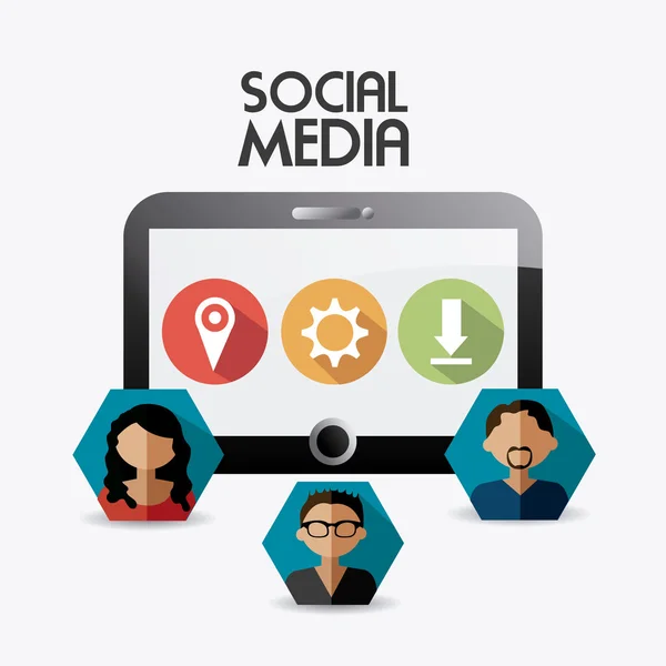 Sociale media ontwerp. — Stockvector