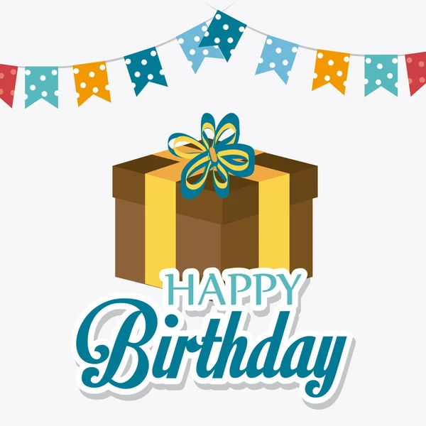 Feliz cumpleaños diseño. — Vector de stock