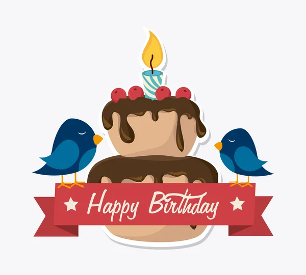 Happy birthday design. — Stock Vector