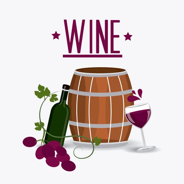 Diseño del vino . — Vector de stock