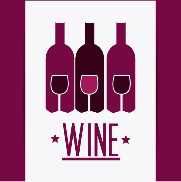 Diseño del vino . — Vector de stock