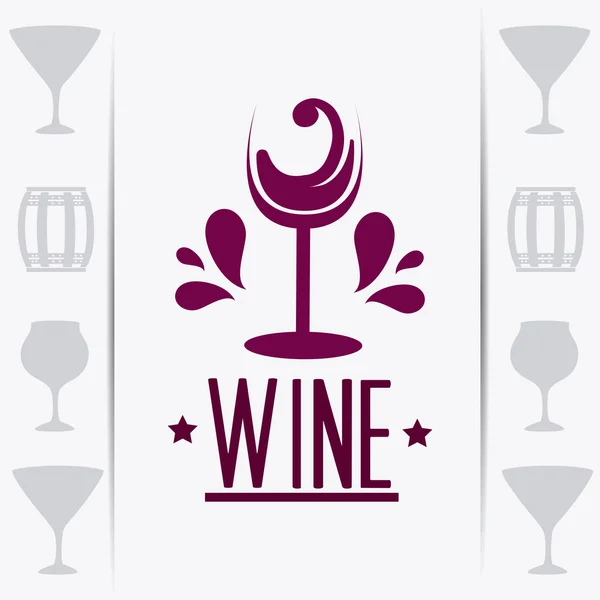 Diseño del vino . — Vector de stock