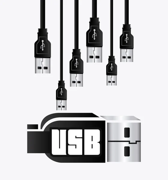 Design USB . — Vettoriale Stock