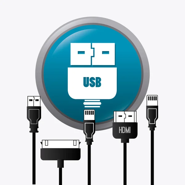 USB-design. — Stockvektor