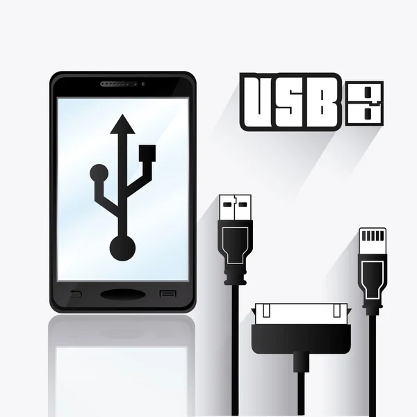 USB tasarımı. — Stok Vektör