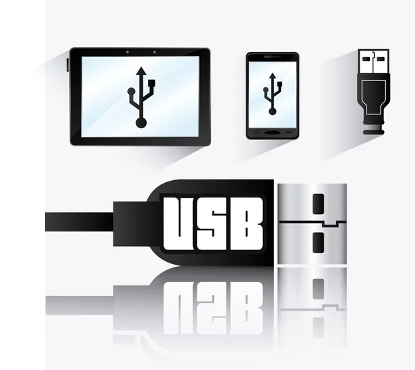 USB tasarımı. — Stok Vektör