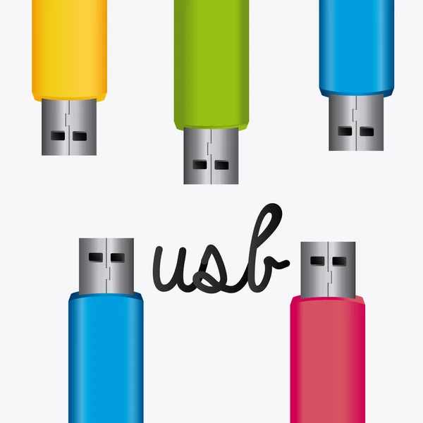 Diseño USB . — Vector de stock