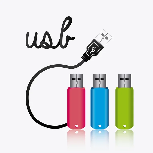 Diseño USB . — Vector de stock