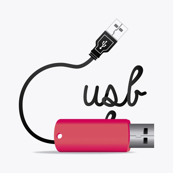 USB tasarımı. — Stok Vektör