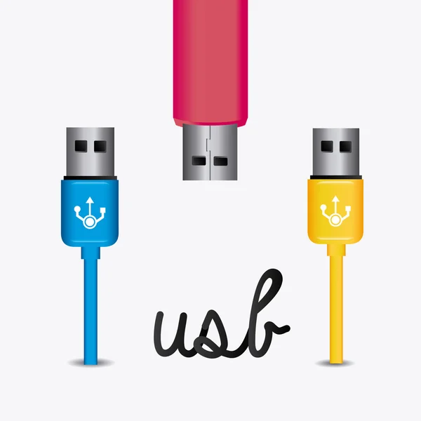 Diseño USB . — Vector de stock