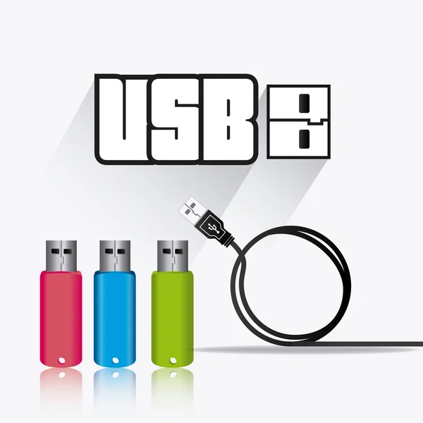 USB design. — Stockový vektor