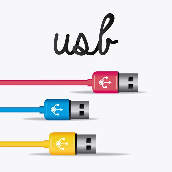 Diseño USB . — Vector de stock