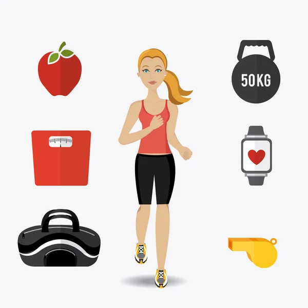 Fitness ontwerp. — Stockvector