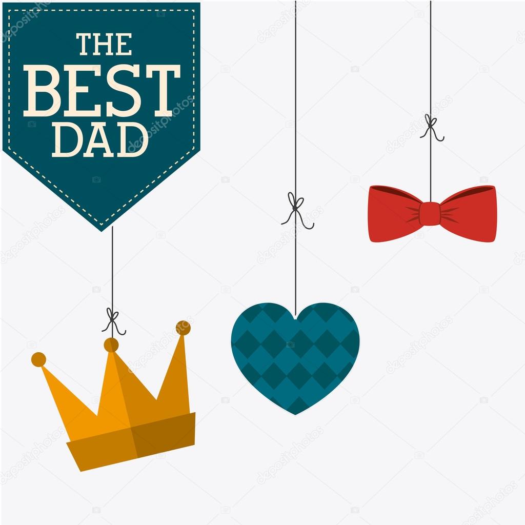 Happy fathers day card design.