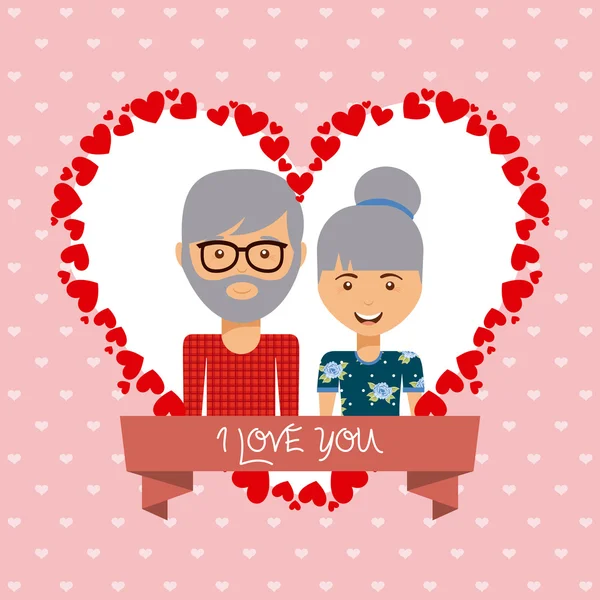 Design de amor familiar —  Vetores de Stock