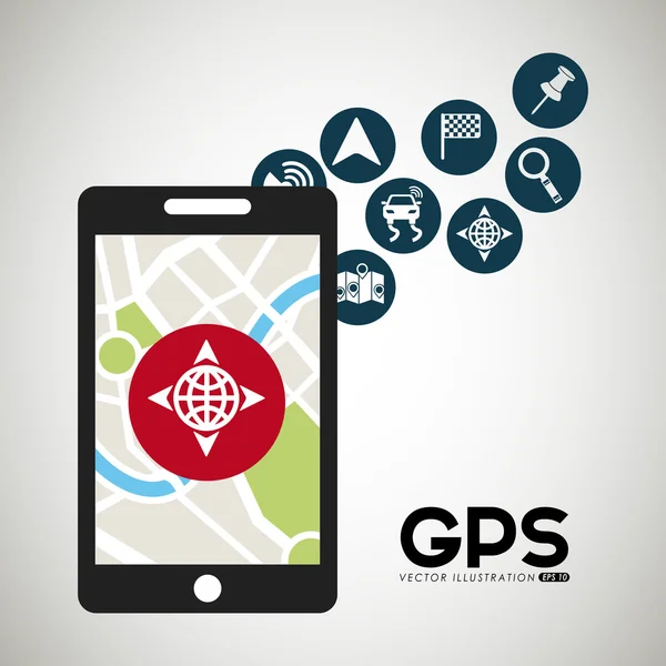 Conceito de gps — Vetor de Stock